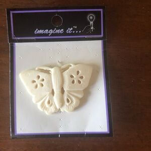 Imagine It Carved Bone Butterfly Charm- 781 $15 or $12 w/offer